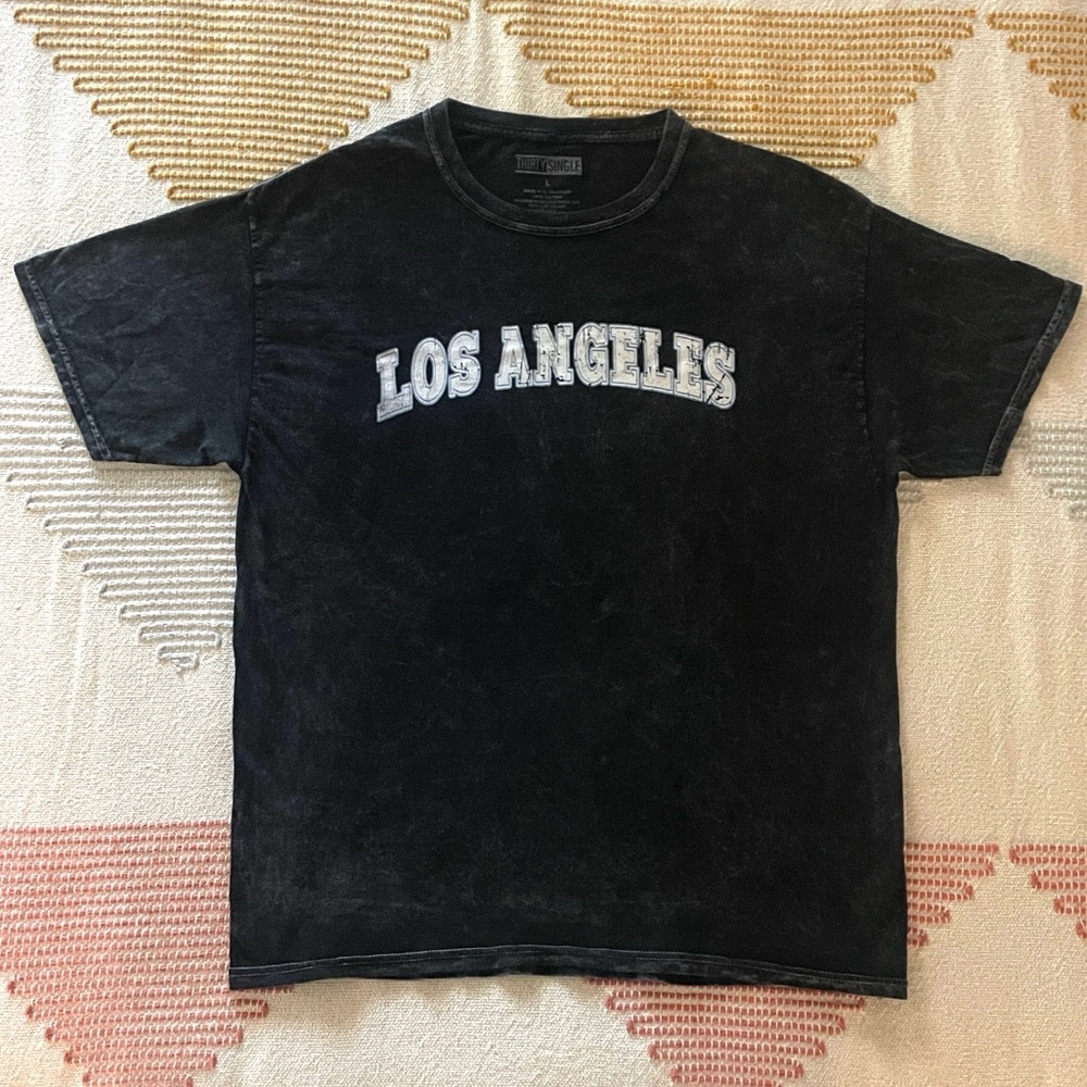 Acid-Wash Los Angeles Graphic T-Shirt